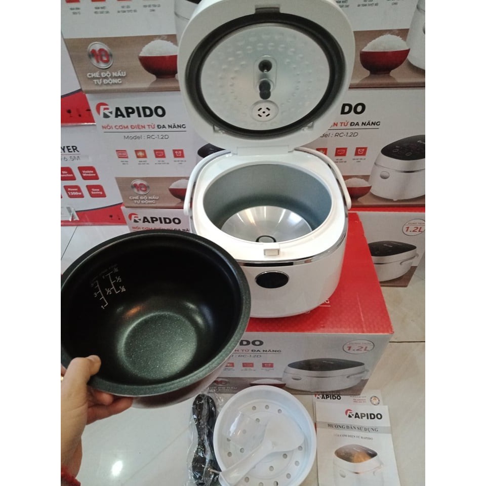 Nồi cơm điện nút bấm cảm ứng Rapido 1.2l