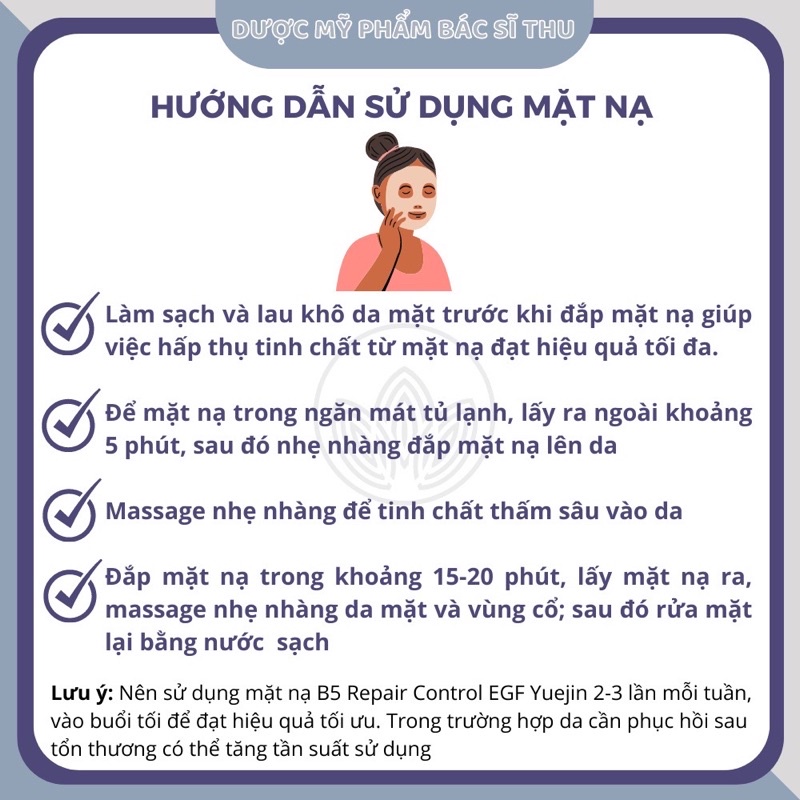 ✅[Chính Hãng] Mặt nạ B5 Phục hồi, cấp ẩm da - B5 Repair Control EGF YUEJIN Công nghệ Hàn Quốc, ngừa lão hóa và nếp nhăn | BigBuy360 - bigbuy360.vn