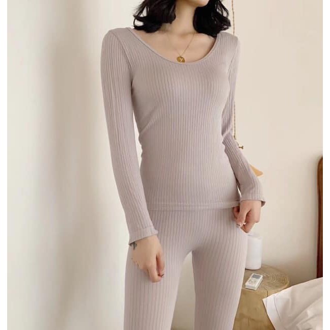 BỘ GIỮ NHIỆT LEN TĂM CỰC HOT, CO ZÃN NÊN MUA TRONG MÙA ĐÔNG -giadungsieure