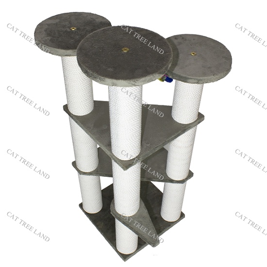 TRỤ CÀO MÓNG  BẰNG GỖ CHO MÈO NHIỀU TẦNG 296 - NHÀ CÂY CÀO MÓNG CHO MÈO, ĐỒ CHƠI CHÓ MÈO MÀI MÓNG