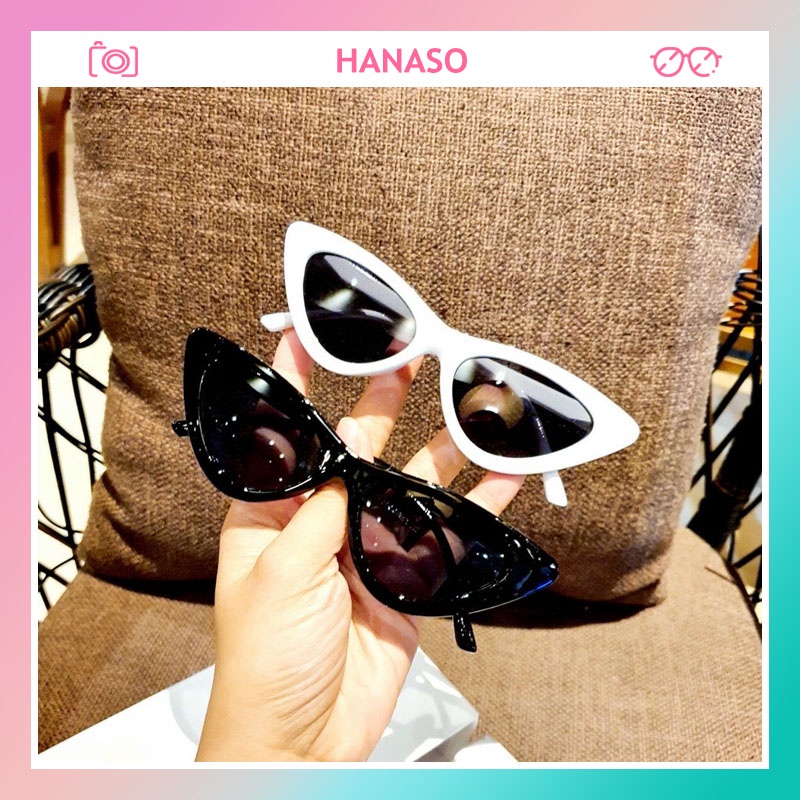 Kính mát thời trang nam nữ đẹp giá rẻ mắt mèo chống tia UV phong cách Ulzzang HANASO 201