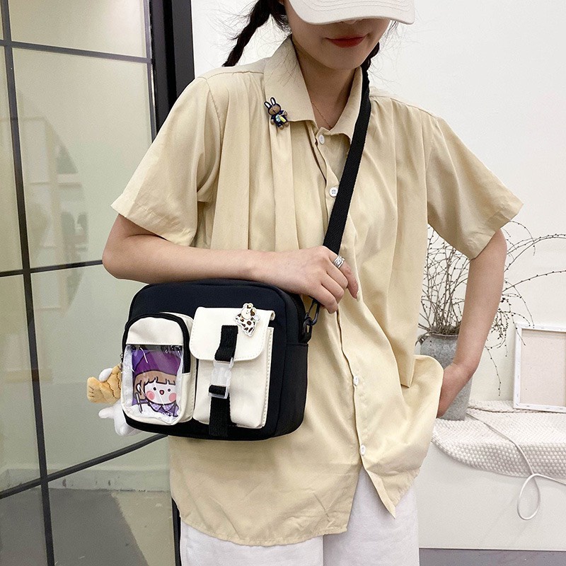 Túi tote vải mini đeo chéo canvas mềm đẹp vanvas giá rẻ đeo chéo