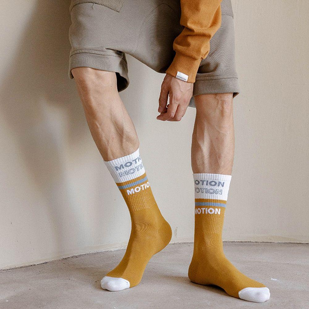 IVORY Vớ Cotton Cổ Cao Họa Tiết Kẻ Sọc Đơn Giản Thoải Mái Thời Trang Cho Nam