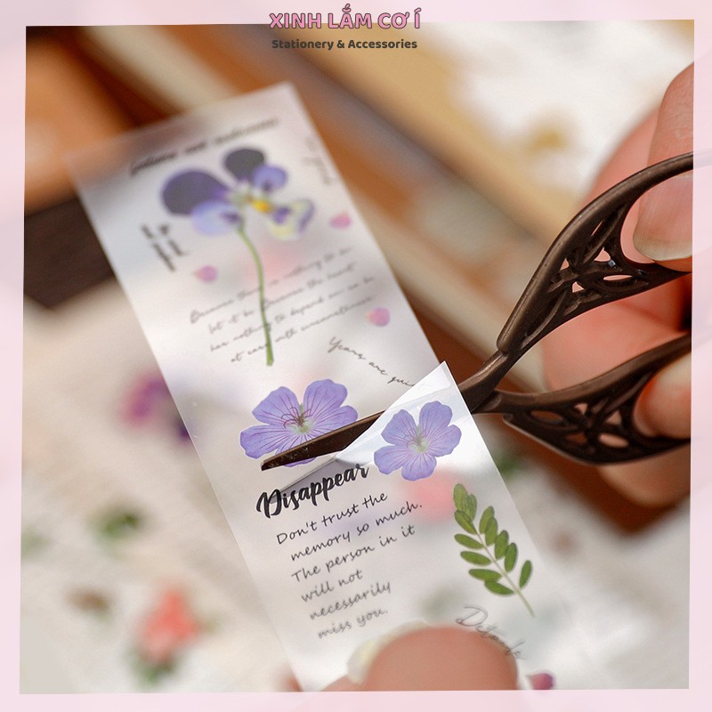 Set 5 Tờ Sticker Hình Hoa Trang Trí Thủ Công Siêu Đẹp