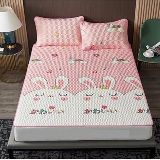 Chiếu Điều Hoà Cao Su Non Latex 2D Thỏ Hồng