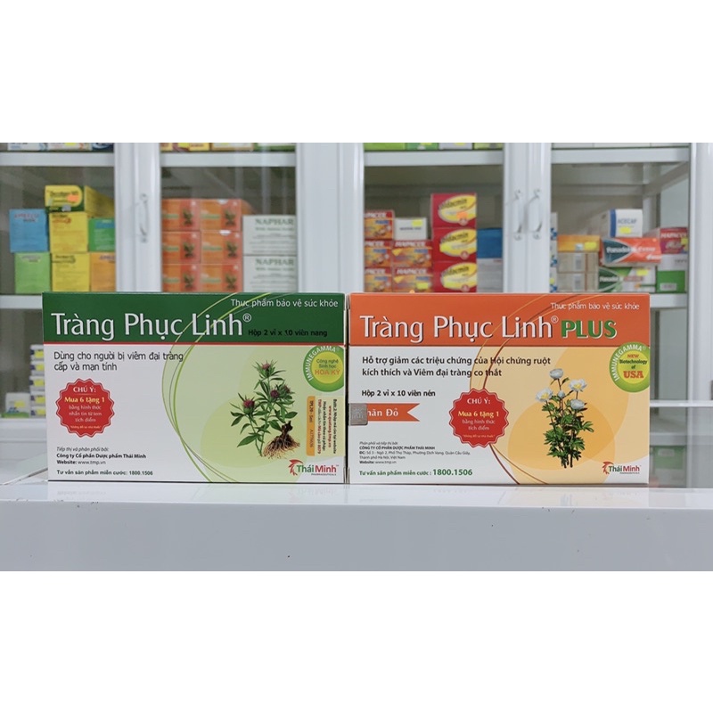 Tràng Phục Linh và Tràng Phục Linh plus hộp 20 viên (Có tem cào tích điểm Mua 6 Tặng 1)