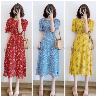 Đầm Hoa Nhí Xếp Ly ngực cực xinh 💋 freeship 💋 ảnh thật