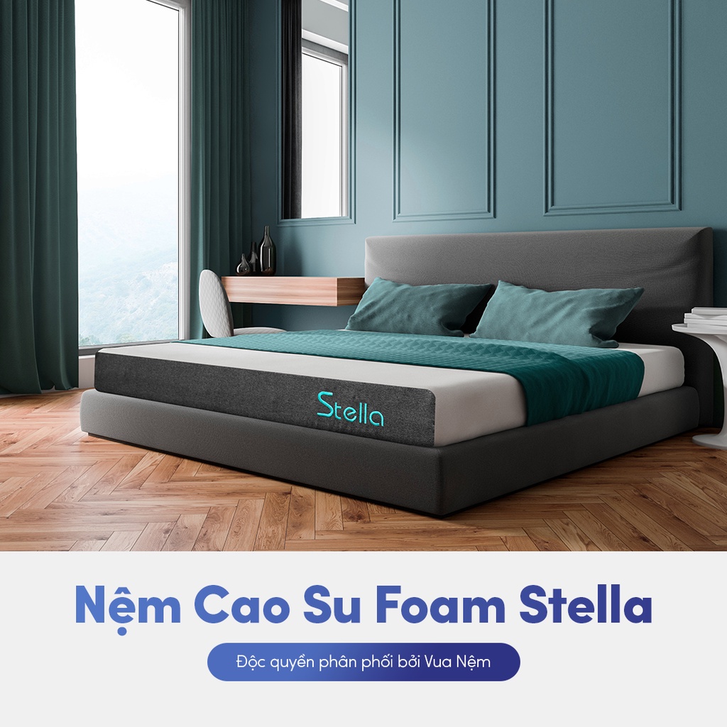 [ĐỘC QUYỀN VUA NỆM] Nệm cao su foam Kim Cương Stella 15cm nâng đỡ tối ưu hỗ trợ bảo vệ cột sống lưng hoàn hảo