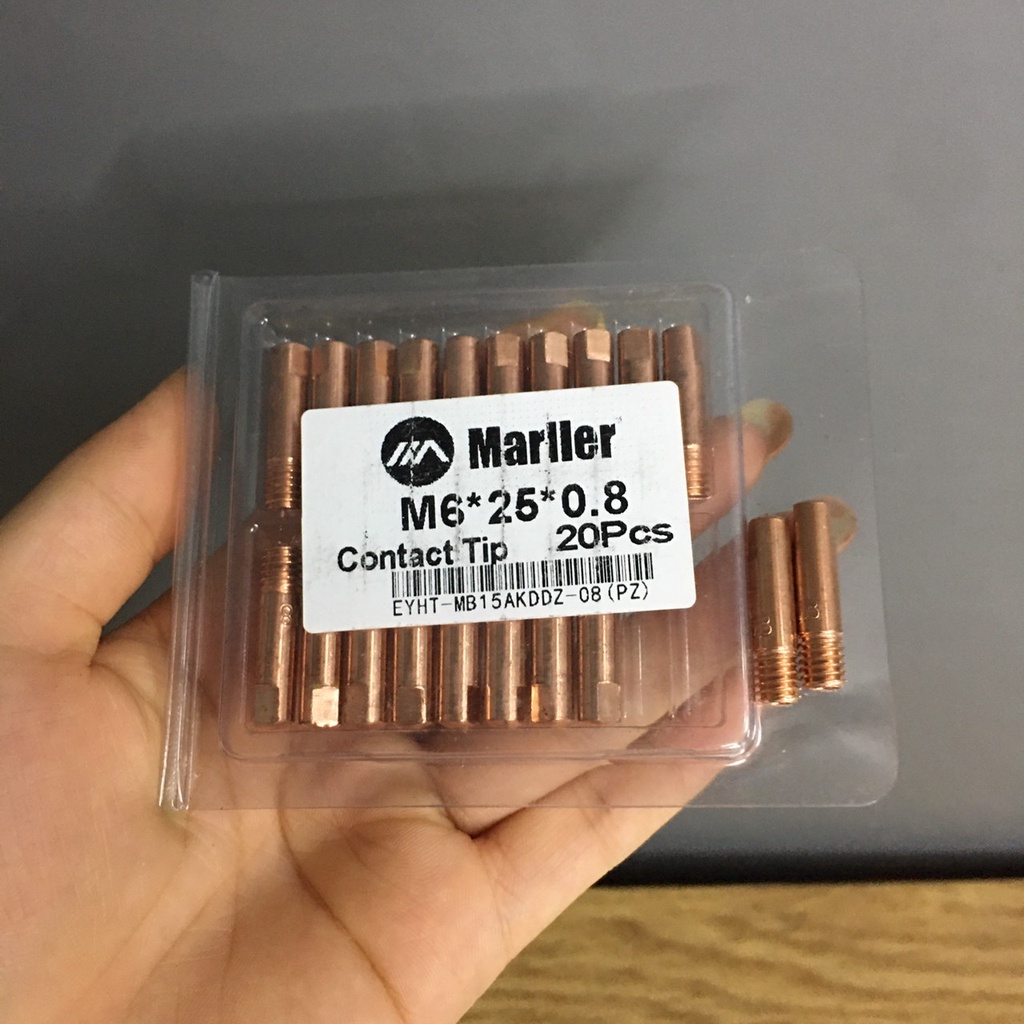 Bép Hàn MIG 15AK Size M6x25x0.8mm - 1.0mm-1.2mm -