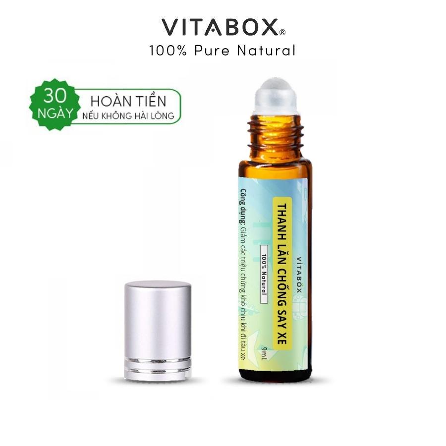 Thanh lăn tinh dầu chống say xe VITABOX - 100% thiên nhiên - 9mL