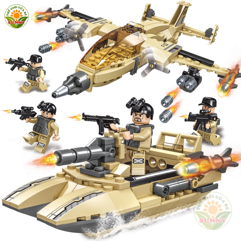 Bộ đồ chơi lắp ghép hình máy bay trực thăng - Bộ đồ chơi em bé thông minh - Sunny