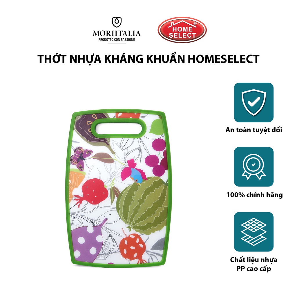 Thớt nhựa Homeselect an toàn kháng khuẩn Moriitalia SH3020