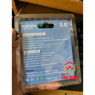 USB Bluetooth 5.0 Dongle giúp thu phát Bluethooth cho Pc , laptop