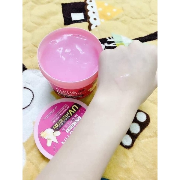 Kem Dưỡng Trắng Da Chống Nắng Alpha Arbutin Collagen Body Serum 500g UV 50 SPF Precious Skin Thái Lan