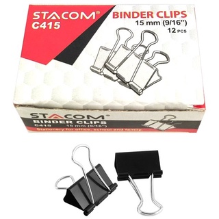 Hộp 12 kẹp bướm 15 mm - stacom c415