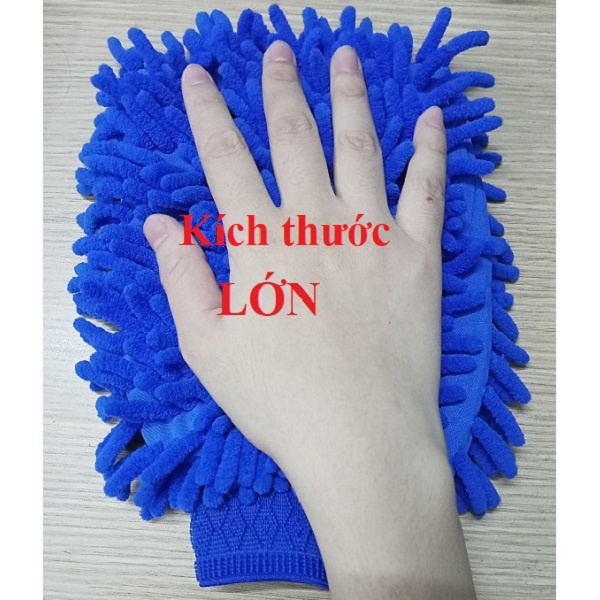 Găng Tay, Bao Tay San Hô Microfiber Chuyên Dụng Lau, Rửa Xe Ô Tô Siêu Mịn, Tiện Dụng