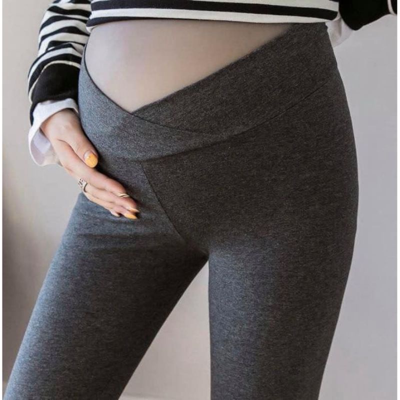 Quần bầu legging cạp chéo/ Quần bầu dài thun cotton co giãn thoải mái | BigBuy360 - bigbuy360.vn