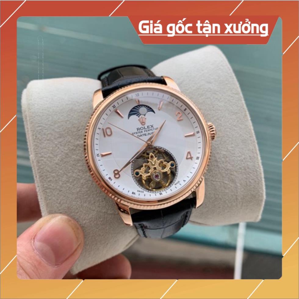 Đồng Hồ Nam RoLex RA025 Lộ cơ Tourbilon Cạnh băm Máy cơ Automatic Nhật Chống nước, Chống xước