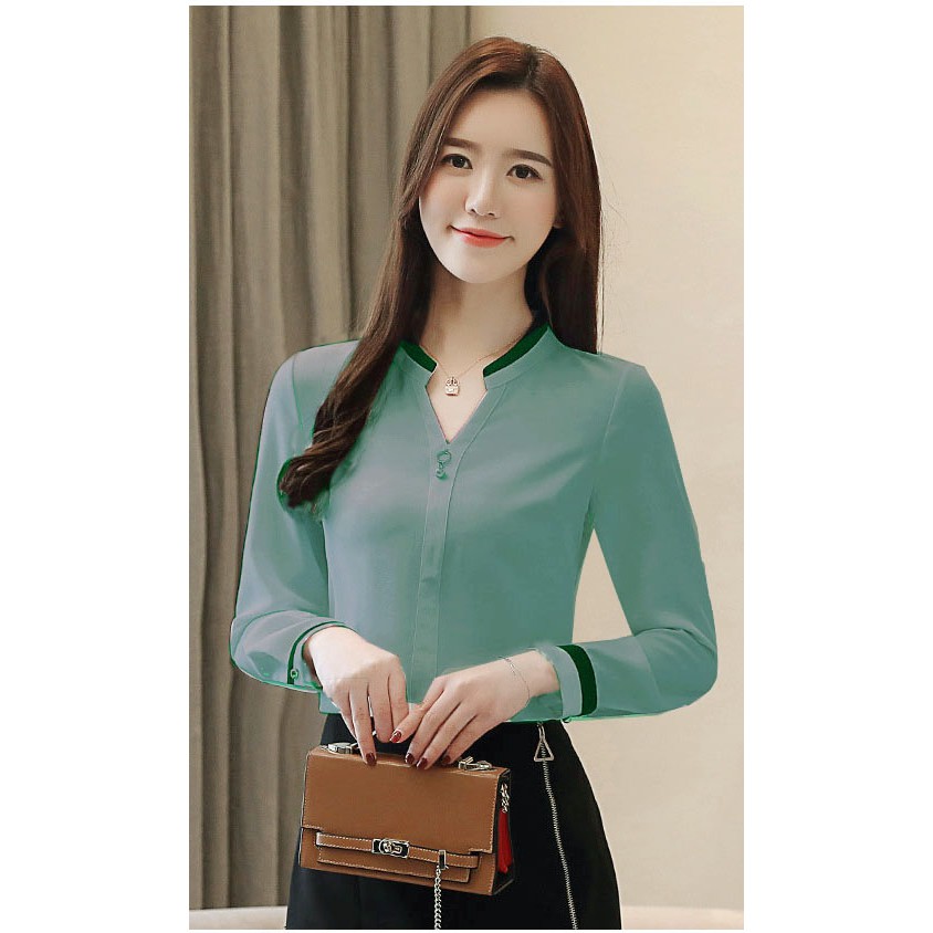 ❣️FREESHIP❣️ ÁO CỔ TRỤ PHỐI VIỀN  - Hàng thiết kế chuẩn