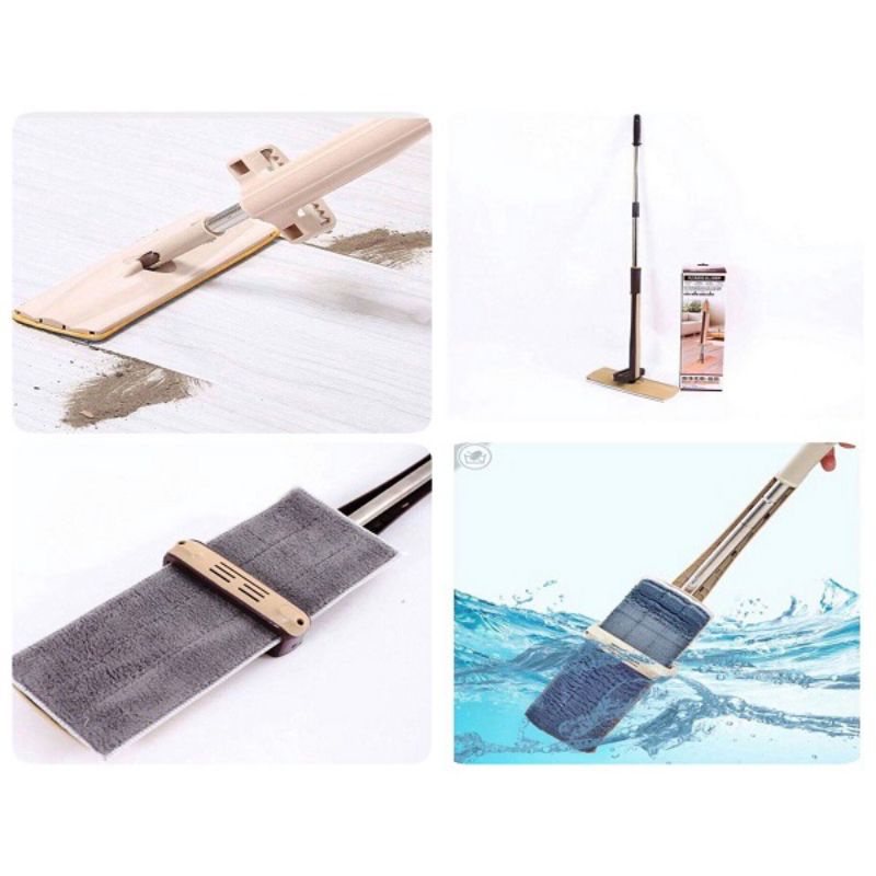 Cây Chổi Lau Sàn Gỗ Tự Vắt Thông Minh Spin Mop Xoay 360 Độ