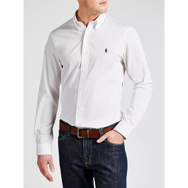 ÁO SƠ MI NAM POLO RALPH LAUREN POPLIN SLIM FIT SHIRT - SIZE L