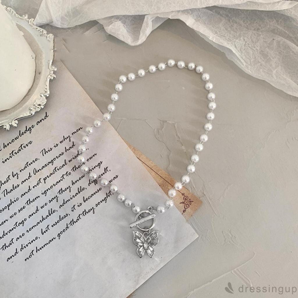 Vòng cổ choker ngọc trai màu trắng cho nữ