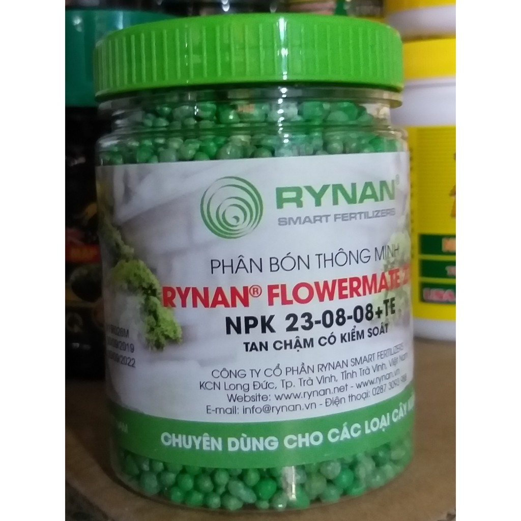 Phân bón thông minh tan chậm RYNAN 230 NPK 23-8-8 TE cho cây hoa cảnh, phong lan -150 g