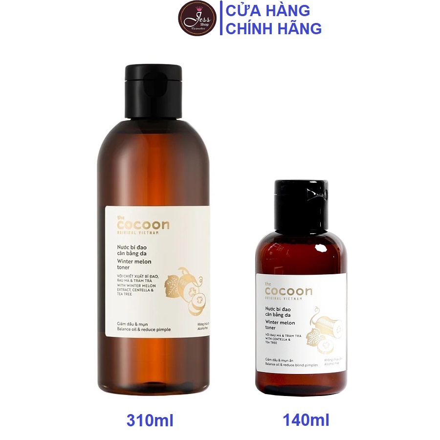 Nước Cân Bằng Da Chiết Xuất Bí Đao Cocoon Winter Melon Toner 140ml và 310ml