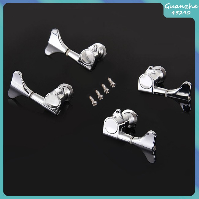 Electric Bass Tuning Pegs Tuners Machine Heads Knobs Set for Acoustic or String Bass Music Replacement Electric Parts Jazz Instrument Precision