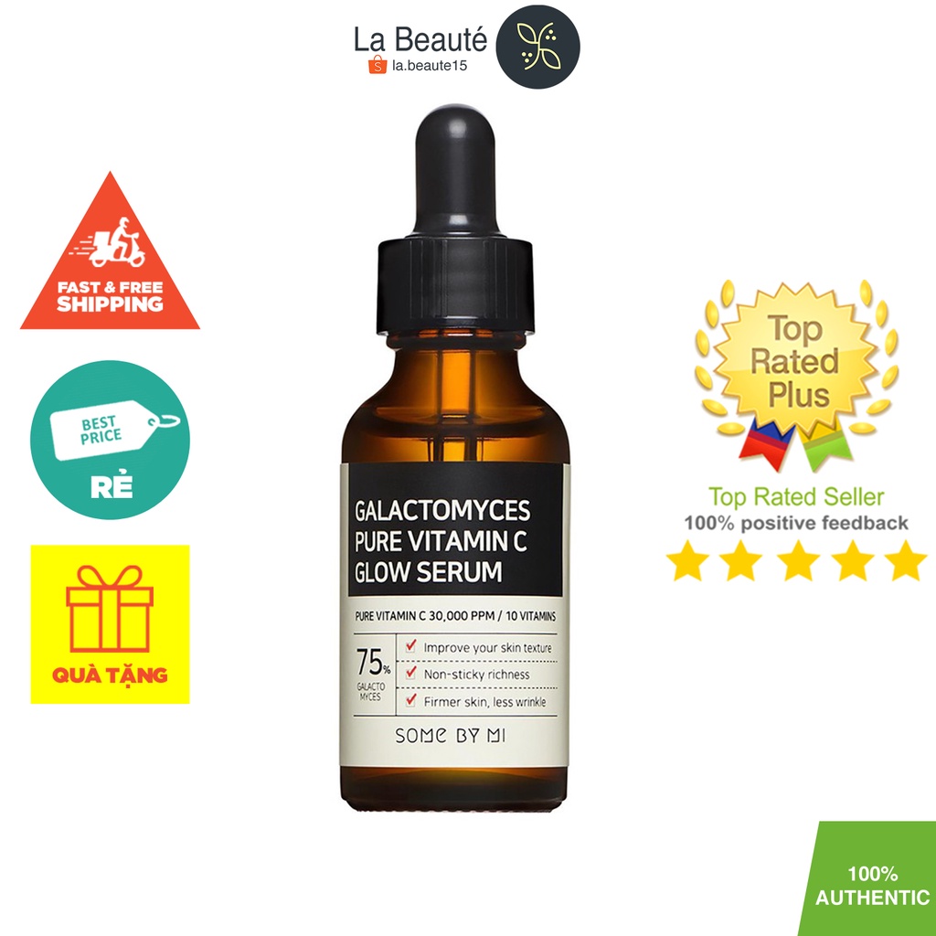 Tinh Chất Làm Sáng Da - Some By Mi Galactomyces Pure Vitamin C Glow Serum 30ml