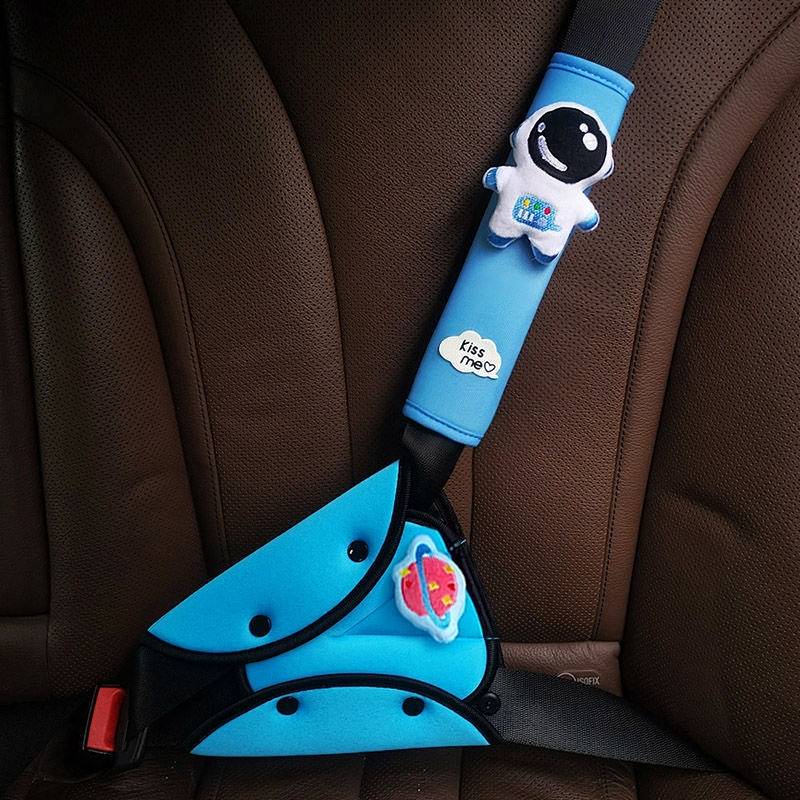 Car Seat Belt Adjustment Cartoon Cute Children Anti-Strangulation Neck Shoulder Sleeve Holder Seat Limit Auxiliary Strap Y3b6