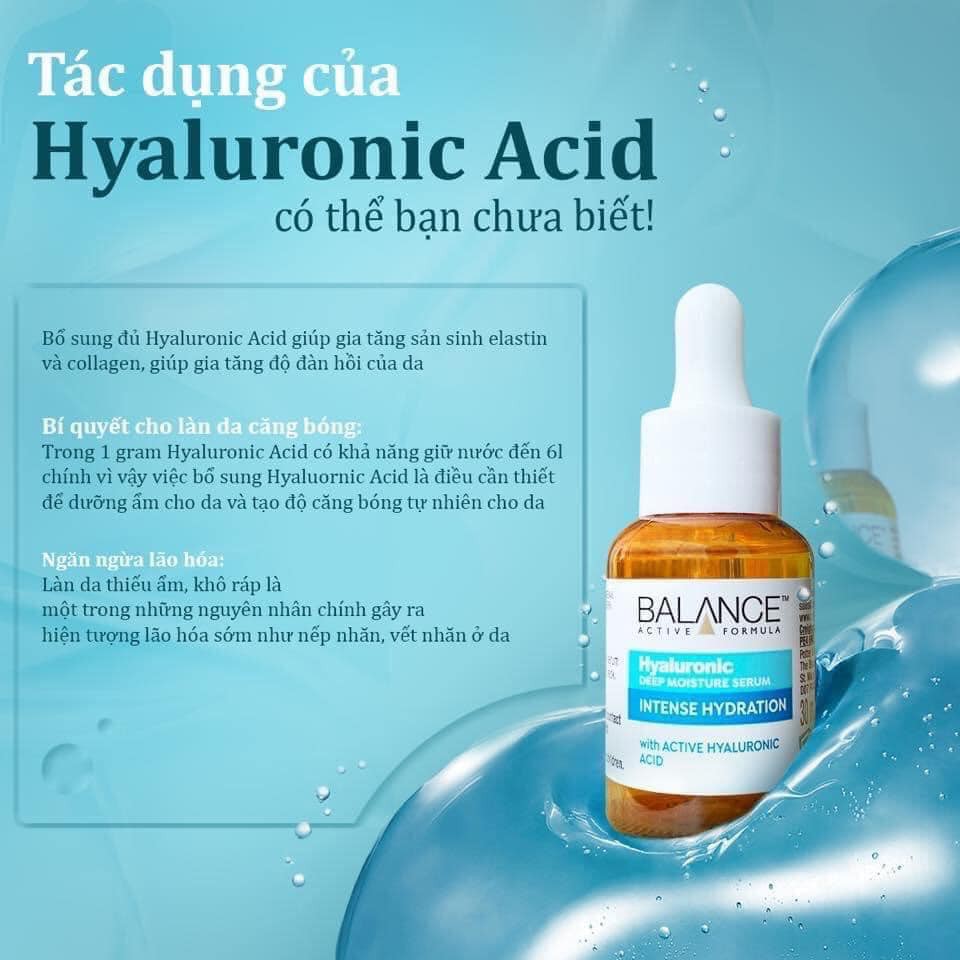 Serum Cấp Nước Dưỡng Ẩm Balance Active Formula Hyaluronic Deep Moisture 30ml