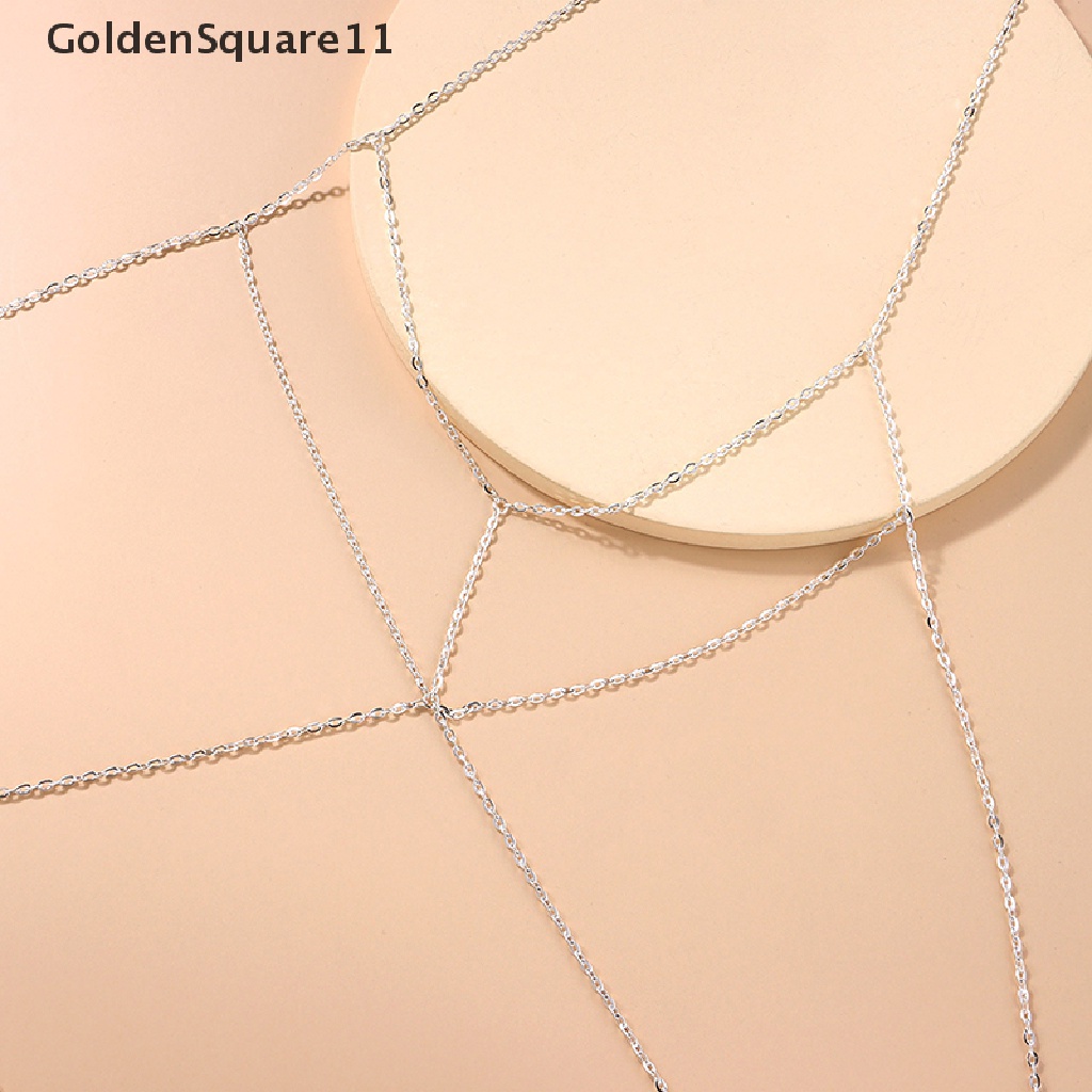 [Goldsquare11] Dây Đeo Bikini Nhiều Lớp Phối Dây Xích Quyến Rũ Cho Nữ