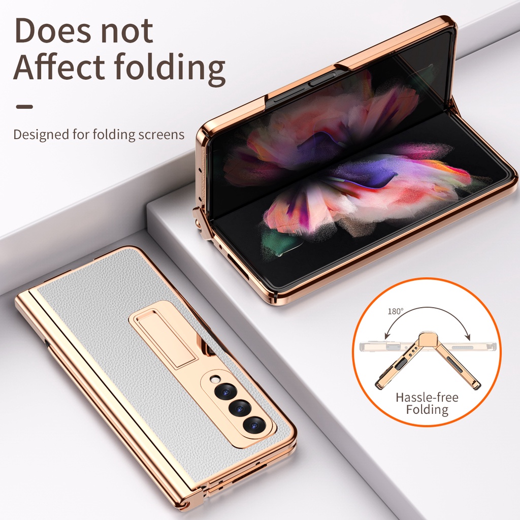 Bao Da Điện Thoại Có Nắp Gài Cho Samsung Galaxy Z Fold 3 5G Fold 2 5G
