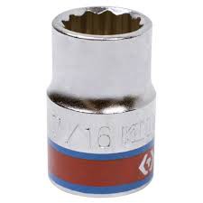 Đầu tuýp ngắn 3/8 inch bông hệ inch size 1/4"===> 1/2"Kingtony 3330S