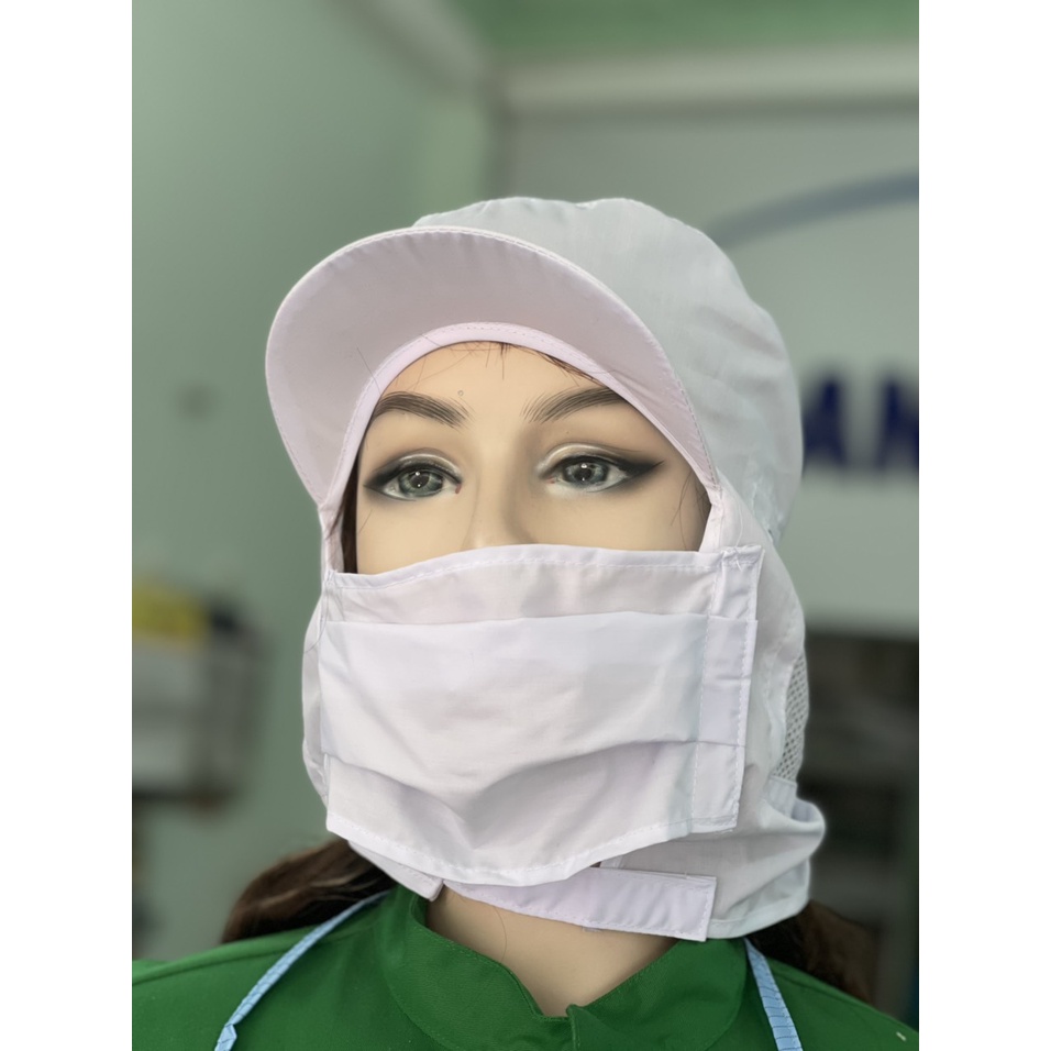 Nón Kết Có Khẩu Trang Chuyên Dùng Lao Động _ Hình Chụp Thật