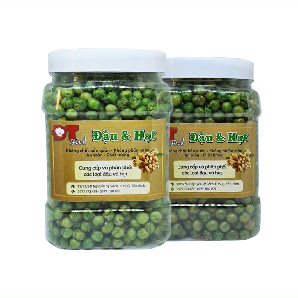 Combo 500g Đậu hà lan muối sấy giòn và 500g Đậu hà lan tỏi ớt sấy giòn DTFood - Thơm ngon bổ dưỡng