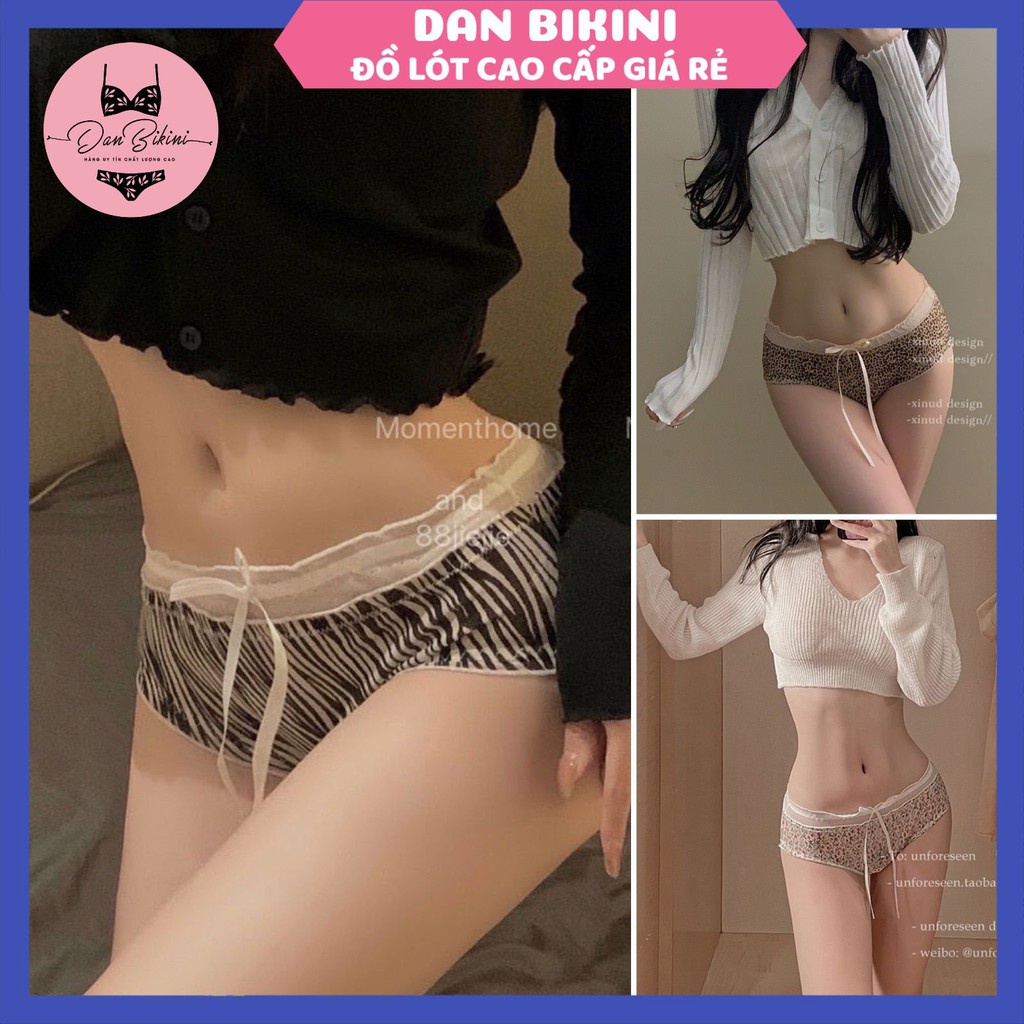 Quần Lót Nữ ❤️FREESHIP❤️ Quần Lót Ren phối họa tiết cá tính tôn dáng gợi cảm mã 3302