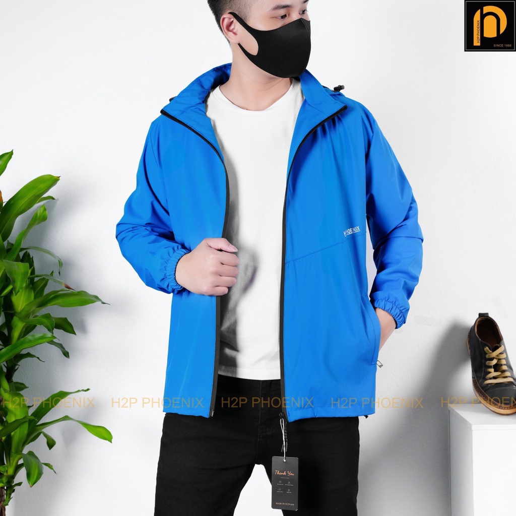 Áo khoác gió nam 2 lớp, áo gió nam cao cấp chất liệu vải gió tráng bạc chống nước có túi đựng tiện dụng