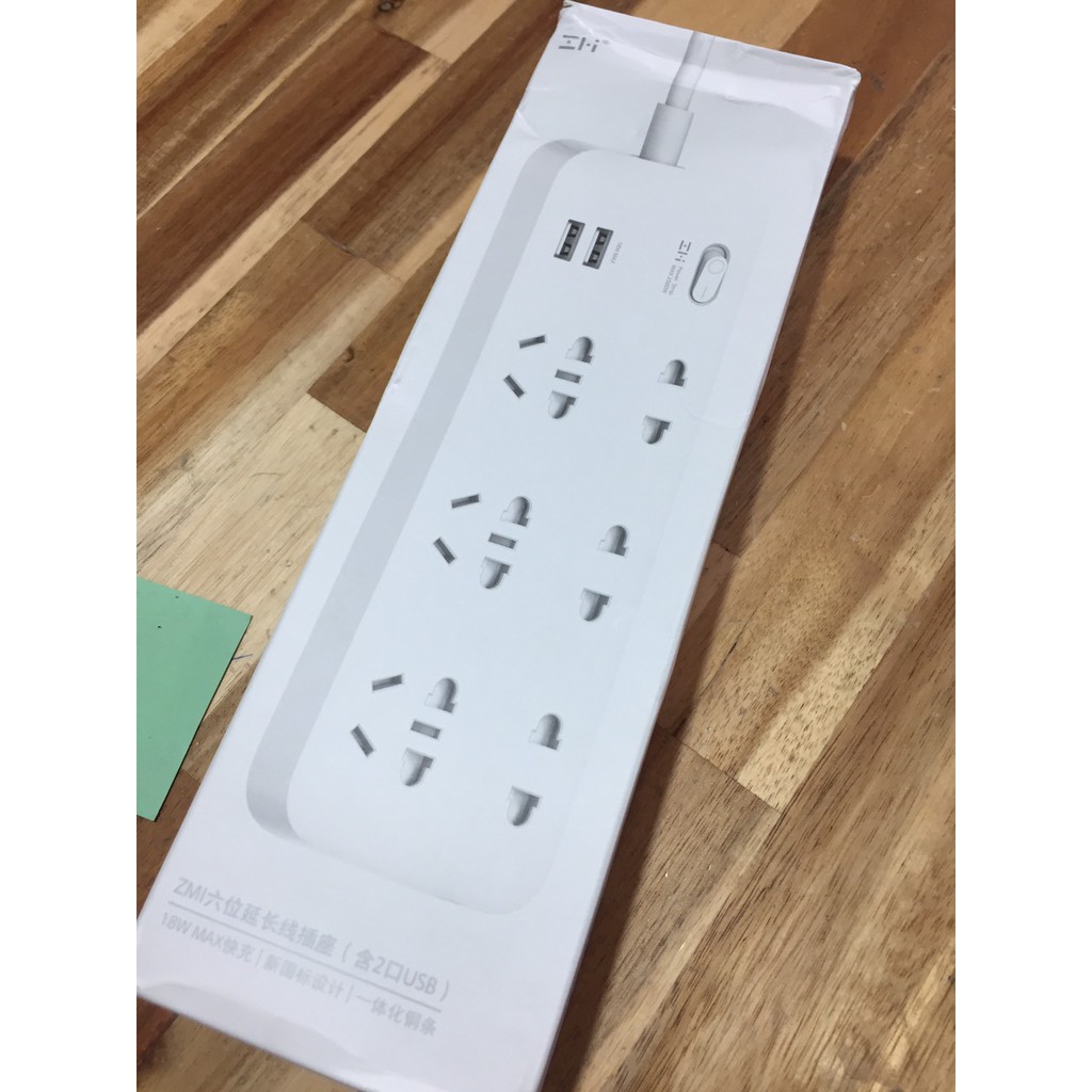 [2 USB+ 6 cổng cắm] Ổ căm đa năng Zmi CX05