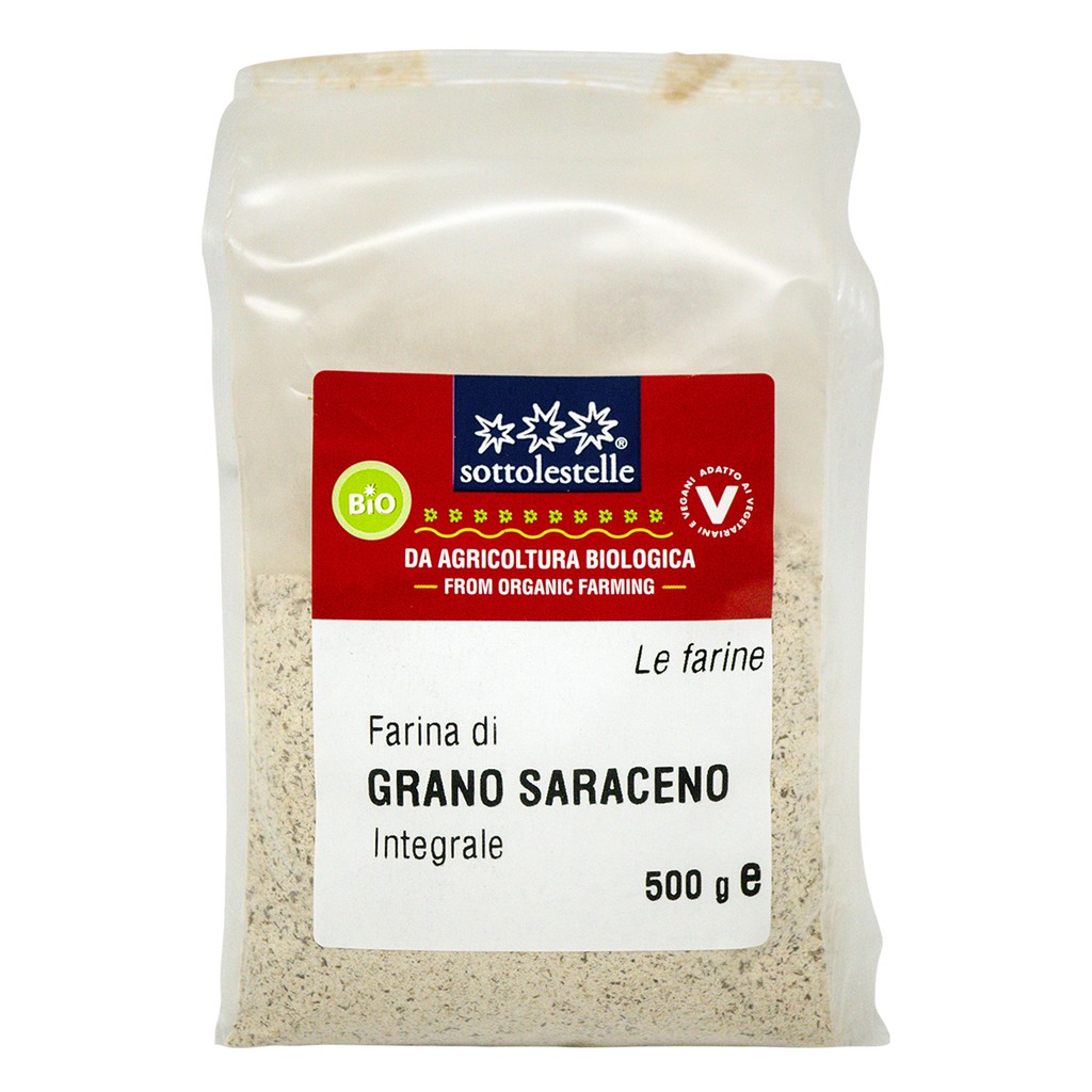 Bột kiều mạch nguyên cám hữu cơ Sottolestelle 500g Organic Buckwheat Flour