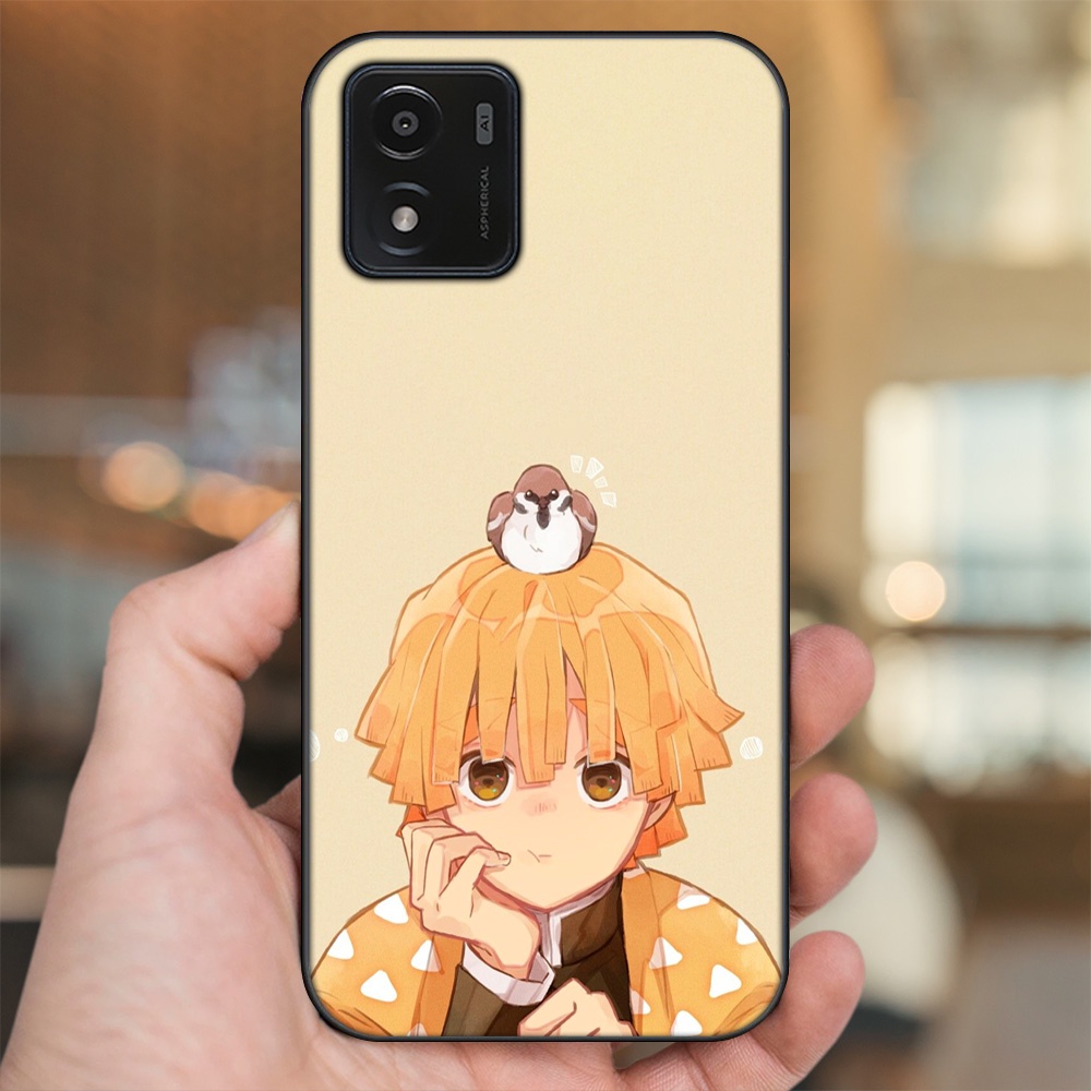 Ốp lưng Vivo Y01 viền đen in hình Zenitsu Kimetsu no Yaiba