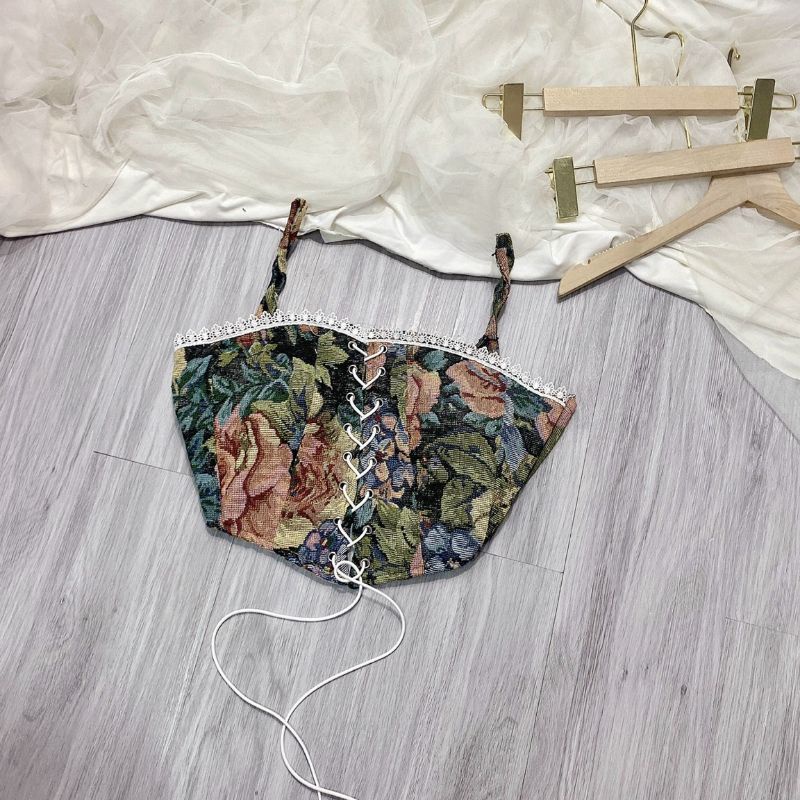 Áo dây thổ cẩm đan dây