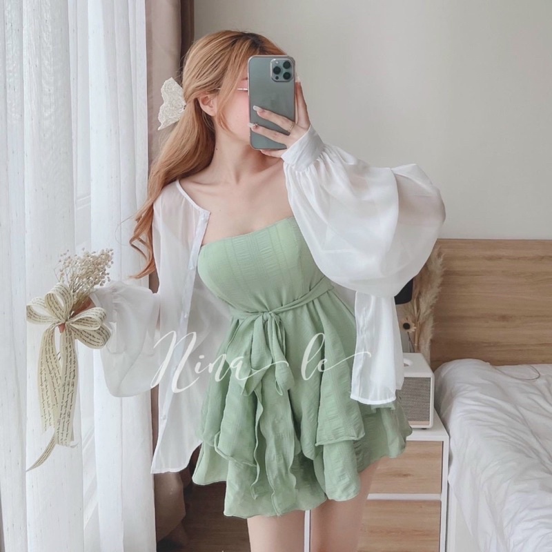 Set jump phối áo khoác mẫu chị Nina Lê ✨Lotus shop✨ vtt