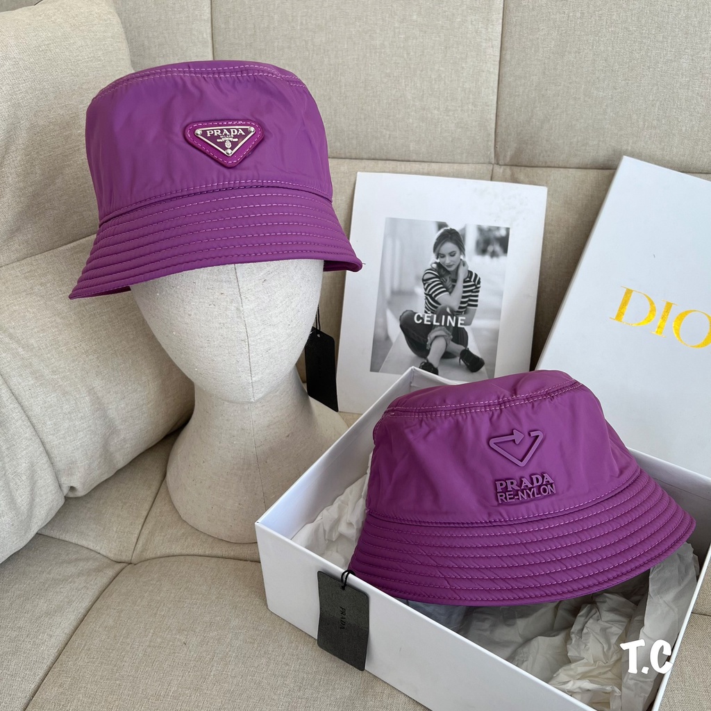 Mũ nón Bucket ✨ \Bucket PRADA Tai Bèo Vành Rộng Thời Trang Quảng Châu cao cấp