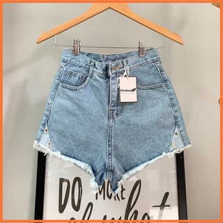 Quần sọt jean nữ HANOIJEAN - Quần short jean nữ tua lai quần sooc nữ ulzzang