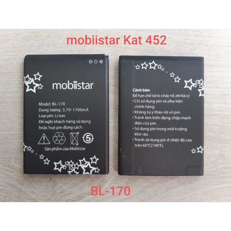 Pin mobiistar Kat 452 (VUI LÒNG ĐỌC KỸ THÔNG TIN , TRÁNH ĐẶT NHẦM) , pin này ko xài cho máy mobiistar B242i