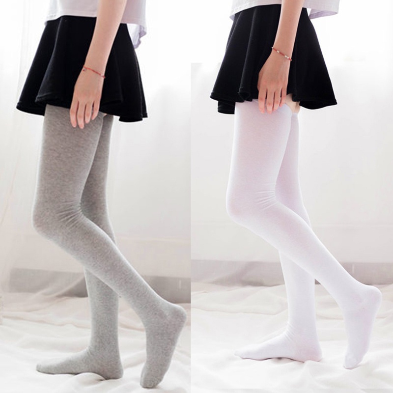 XIXI 1 Đôi Tất Chân Cao Qua Gối Vải Cotton Giữ Ấm Thời Trang Cho Nữ