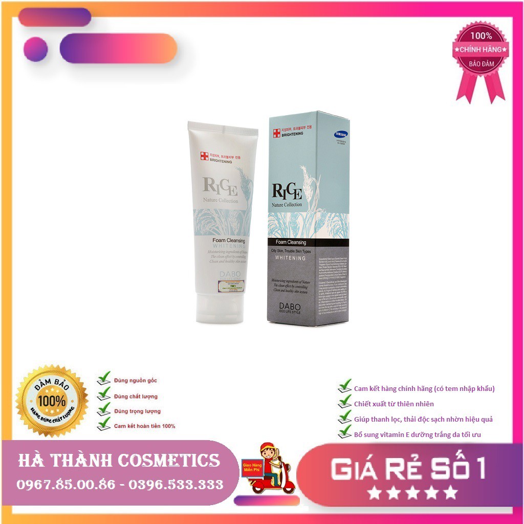 Sữa Rửa Mặt Sữa Gạo Dabo Hàn Quốc 150ml ⭐ FREESHIP ⭐ Trắng Da ⭐ Sạch Nhờn ⭐ Cam Kết Hàng Chính Hãng (Có Tem) ⭐