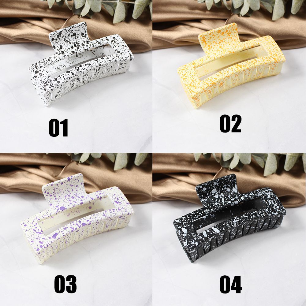 (Hàng Mới Về) 1 Kẹp Tóc Đuôi Ngựa Bằng Nhựa Resin Màu Trơn Chống Trượt Thời Trang Cho Nữ Mihan1